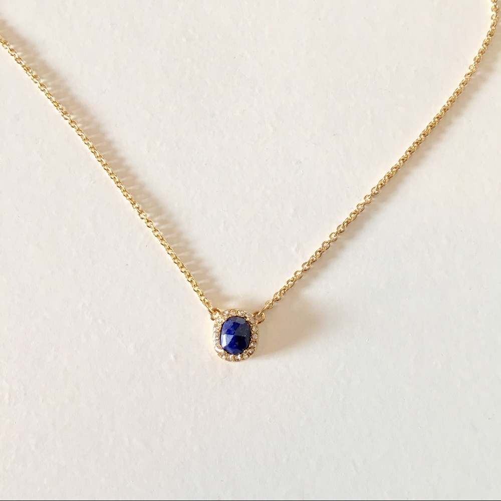Kate Spade Gold Necklace with Blue Jewel